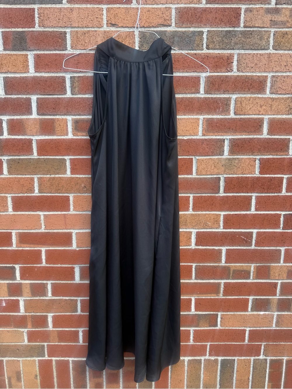 Ann Taylor Black Sleeveless Tie-Back Maxi Dress Size M